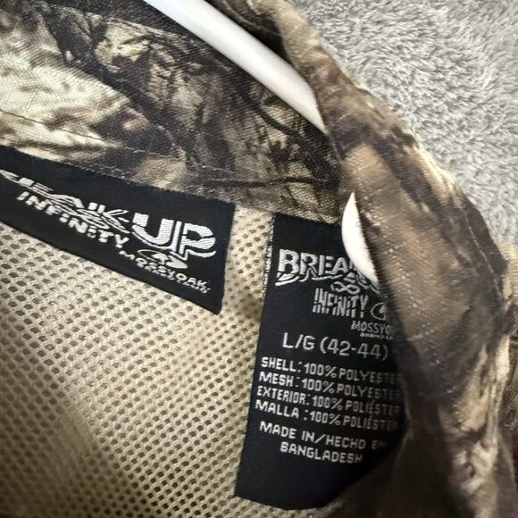 Mossy Oak Camo Shirt Men's L Break Up Infinity Button Up Long Sleeve Hunting - Picture 2 of 11